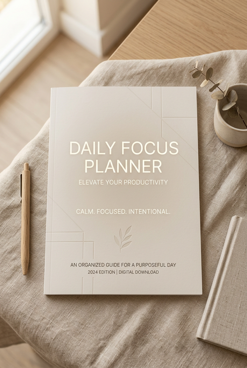 Daily Focus Planner printable PDF cover image